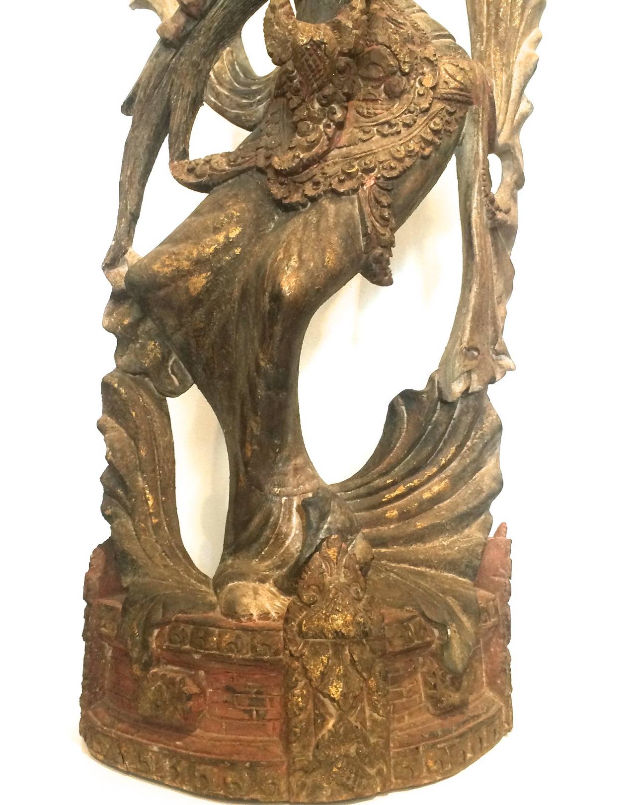 antique balinese wood carving