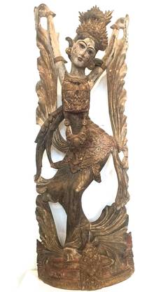 Balinese Wood Figure of a Dancer