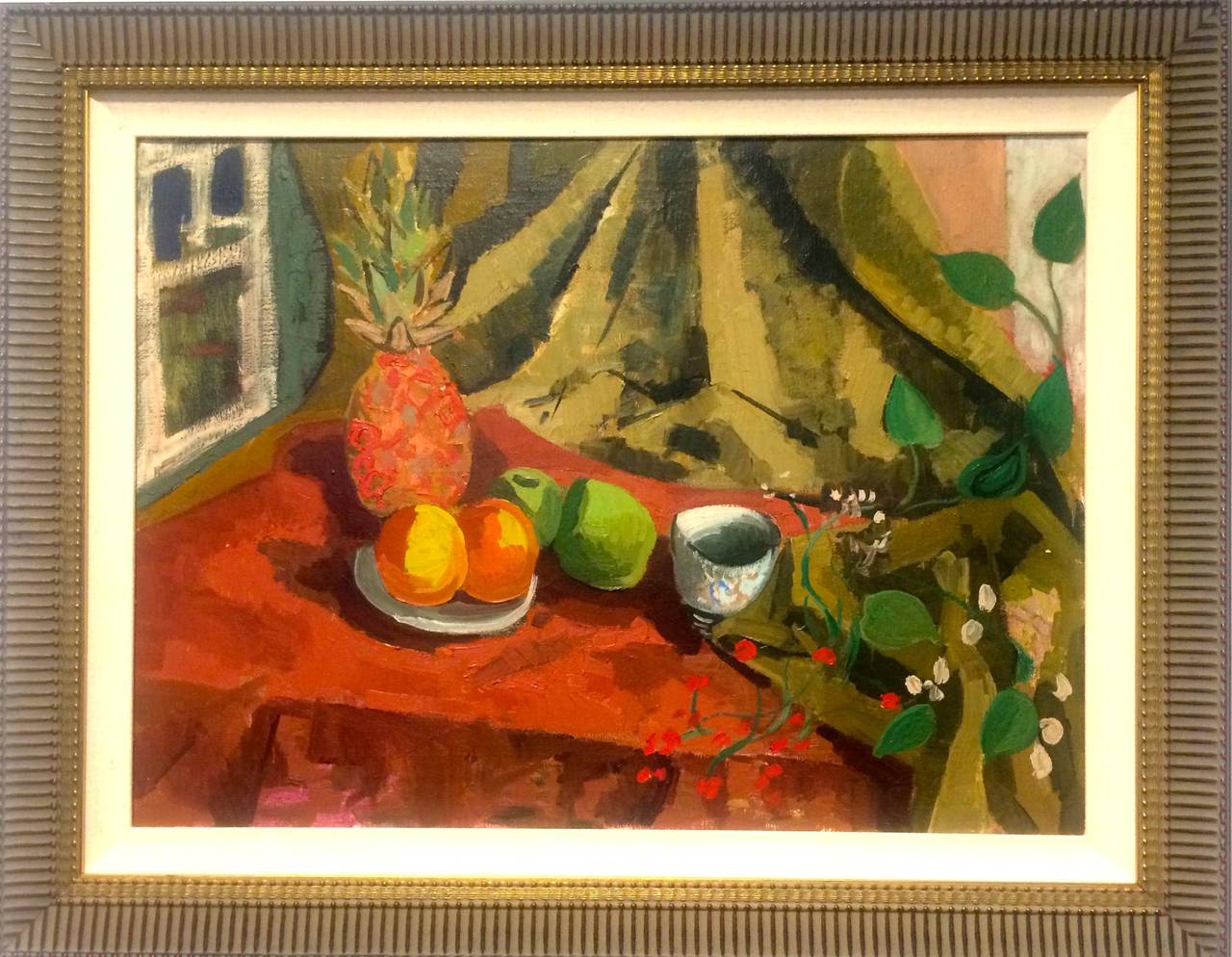 Louis Muhlstock Still-Life Painting - Still Life with Pineapple