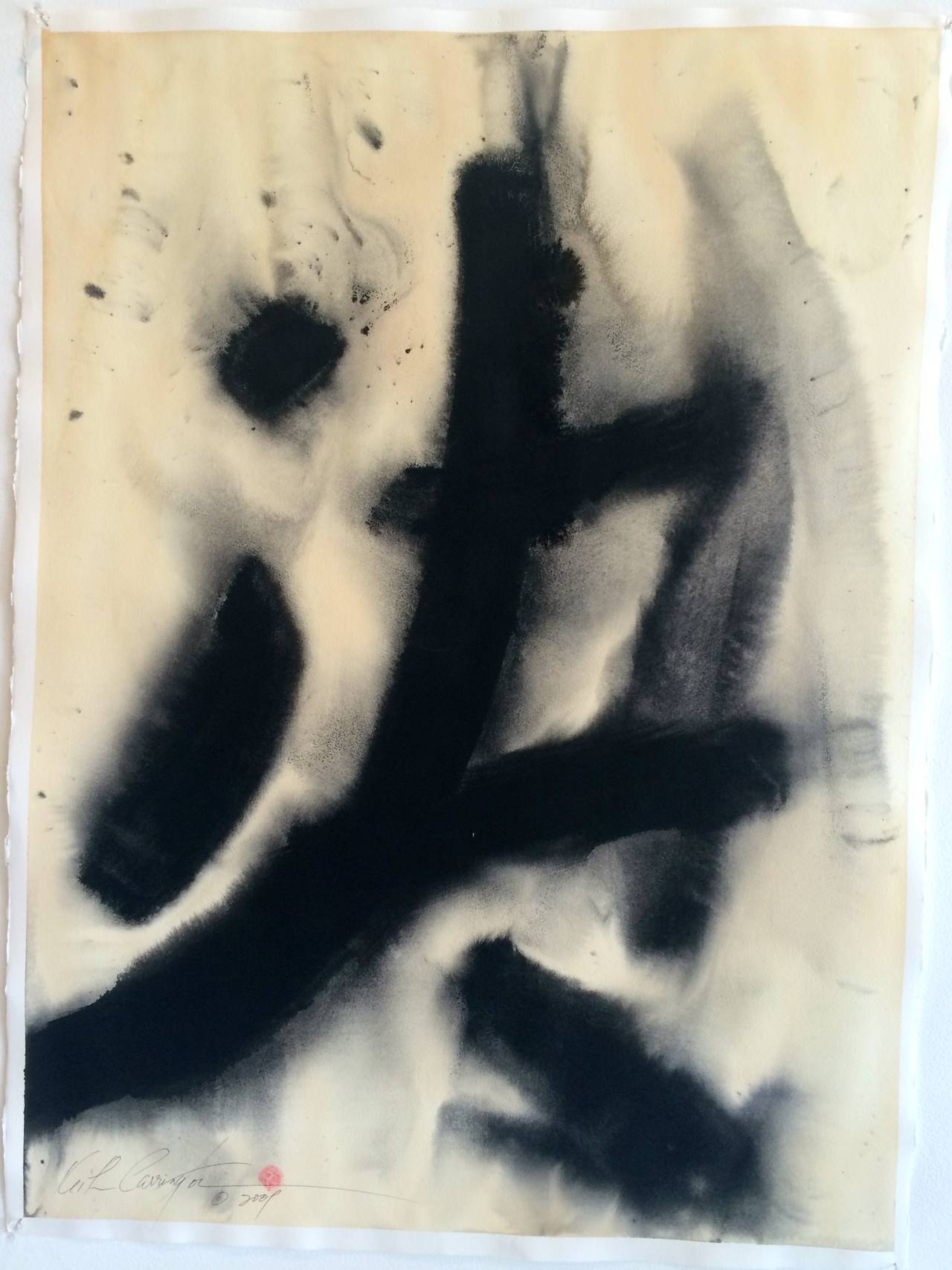 Keith Carrington Abstract Painting - Chinese Calligraphy "Determination"