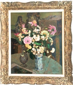 Peinture à l'huile moderne française Fleurs