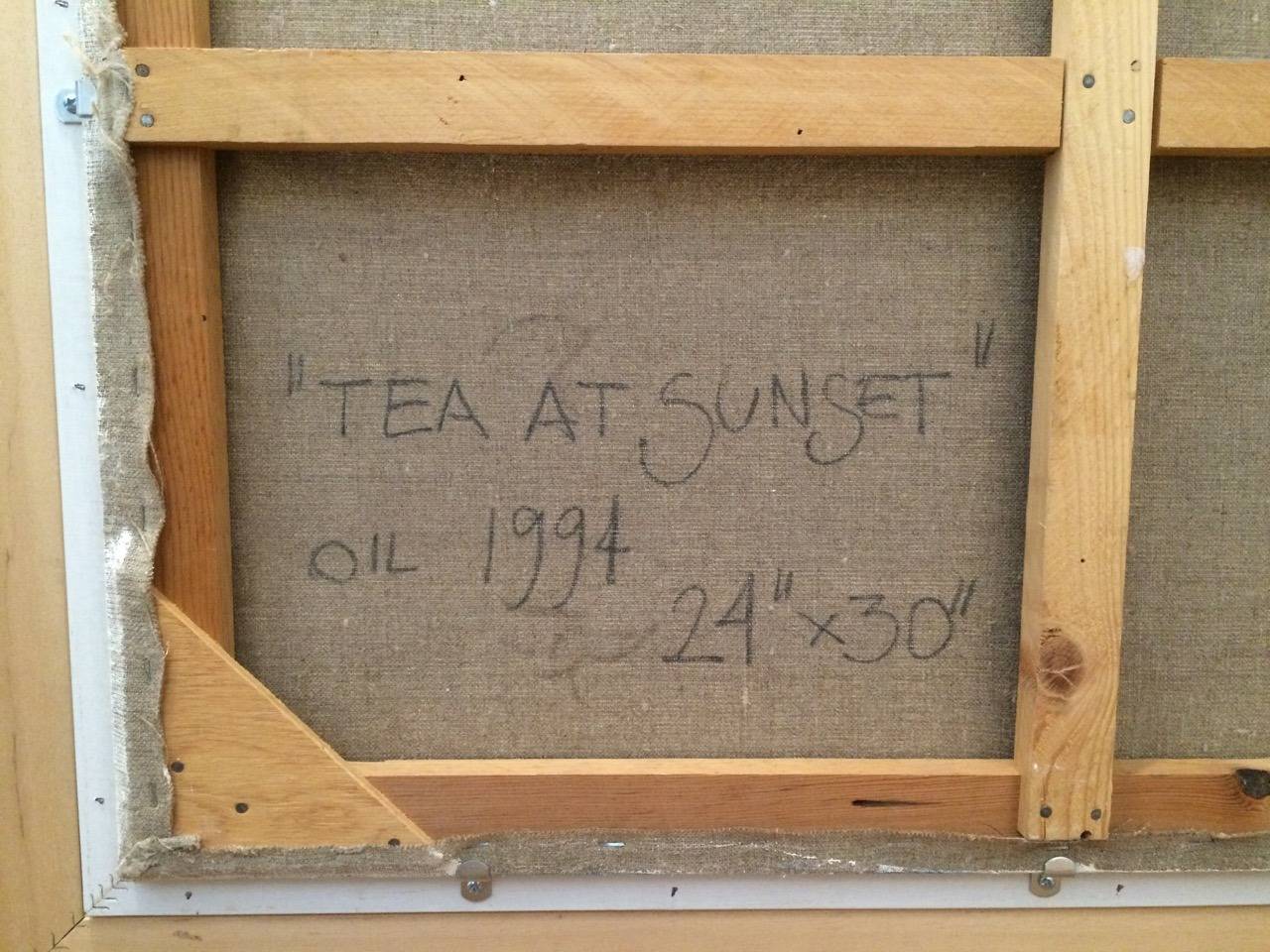 Tè al tramonto Olio su tela vibrante, 
Firmato e con titolo.
Nato nel 1945 in Polonia, vive e opera in Canada.
 Le sue opere sono state esposte in gallerie e musei di belle arti in Canada.