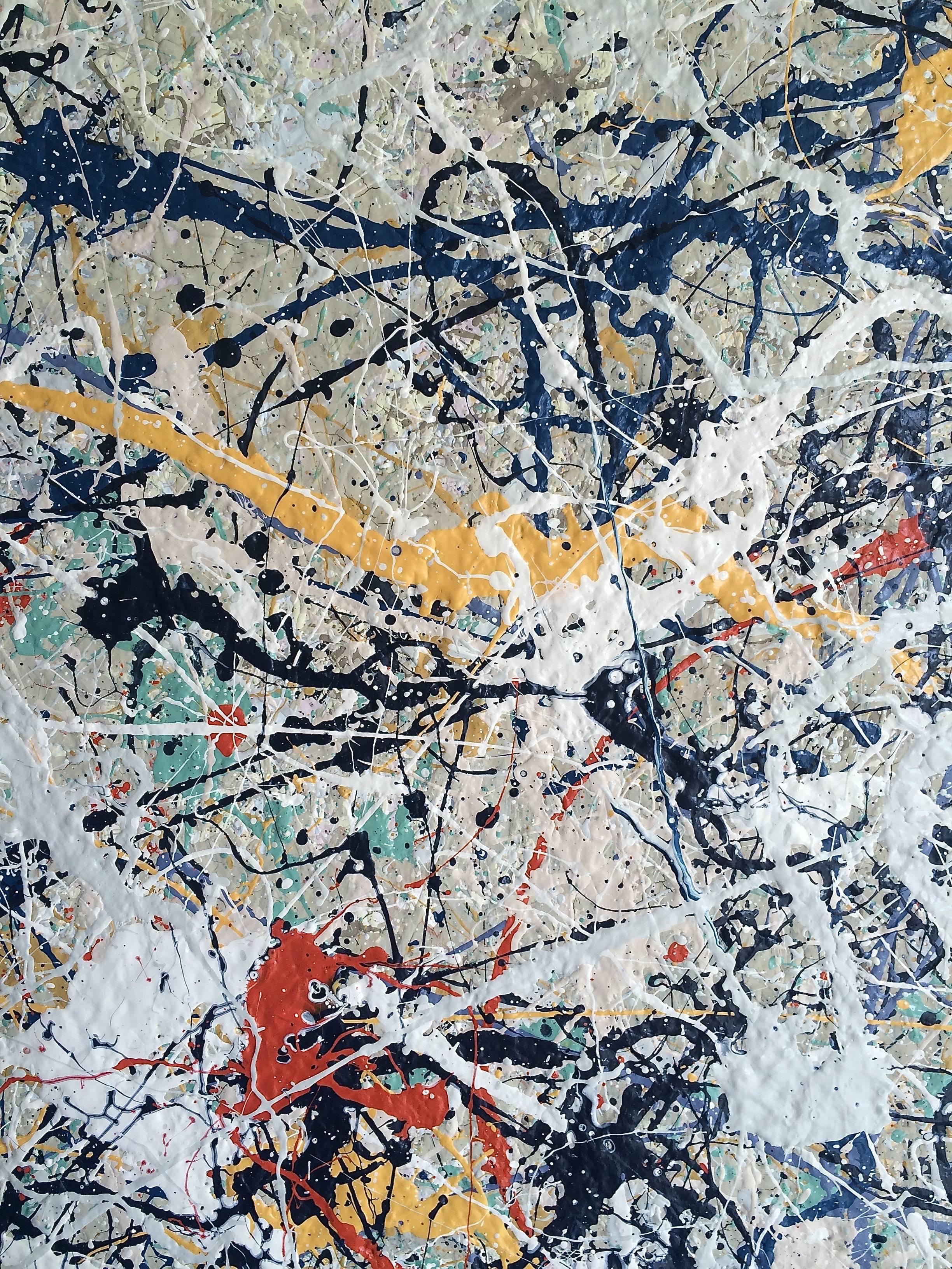 Harmony - Gray Abstract Painting by John Frates