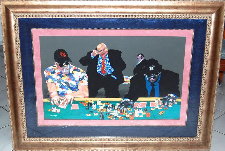 The Card Players - Modern Painting by Waldemar Swierzy