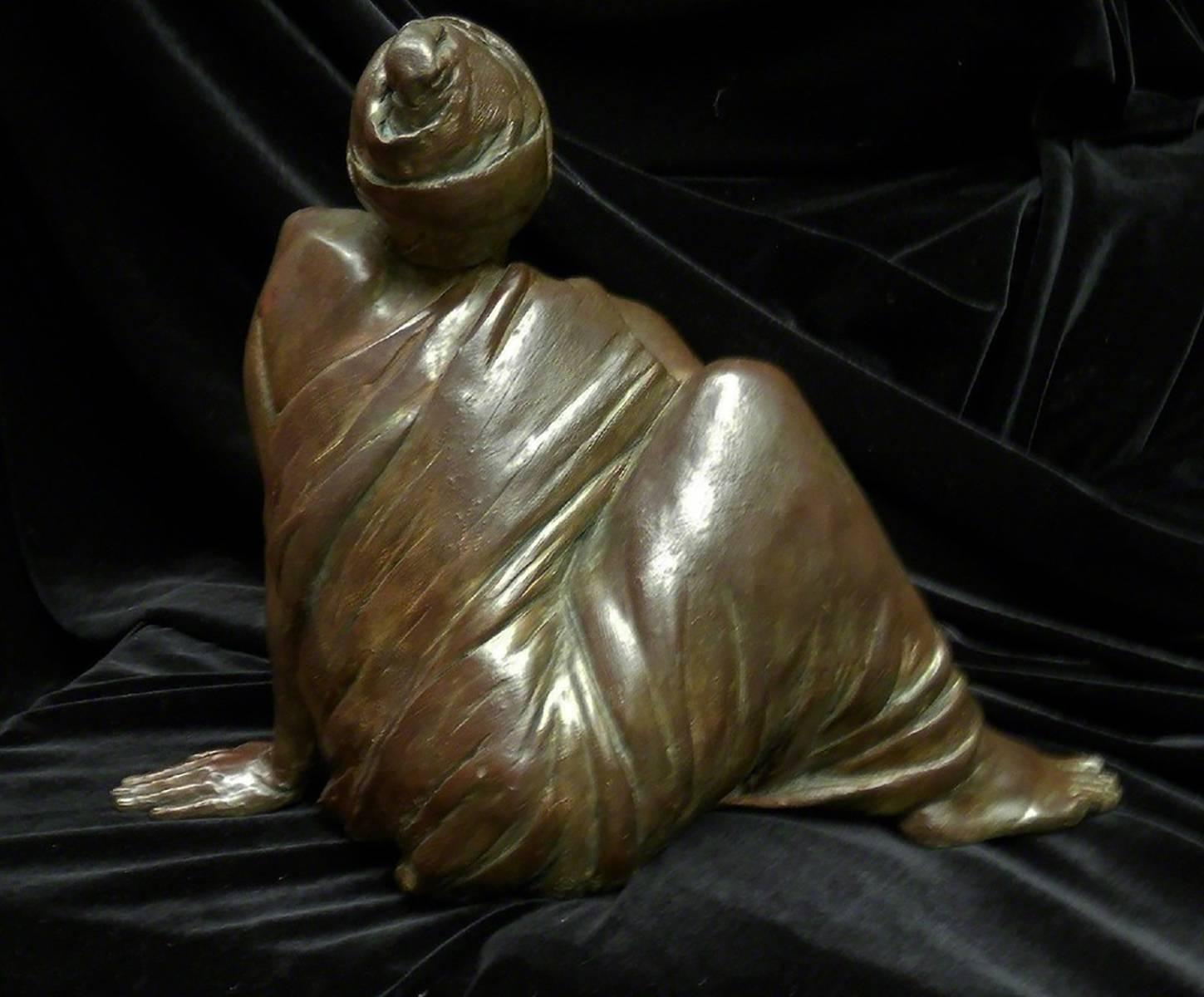 Seated Woman - Sculpture by Roberta Baskin Shefrin