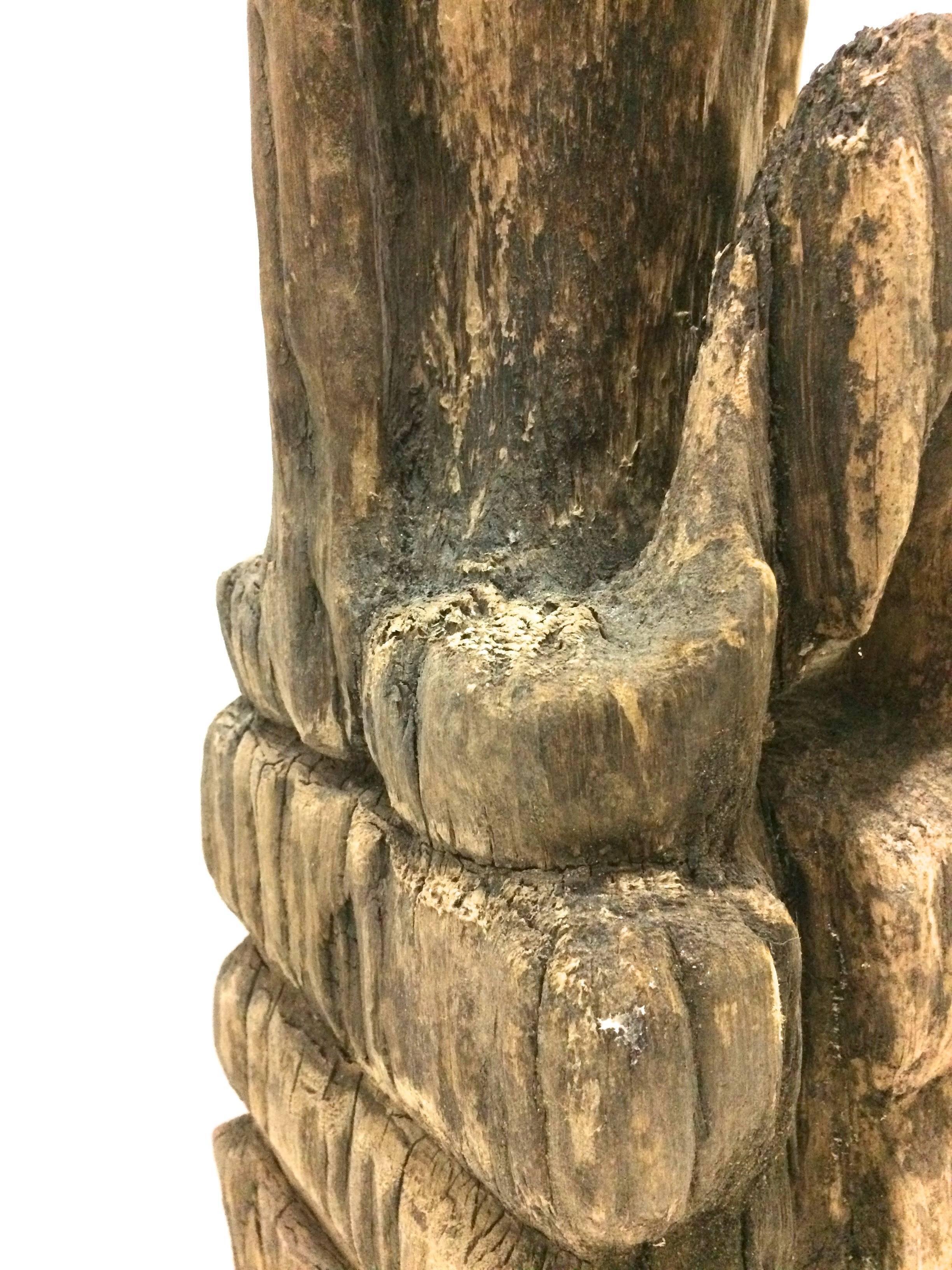Statue ancienne de gardien tribal en bois BALI en vente 3