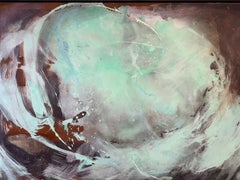 Großformatiges abstraktes expressionistisches Landschaftsgemälde, Acryl auf Leinwand