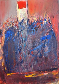 Abstract 93 Expressionist Acrylic on Paper 39x27.5