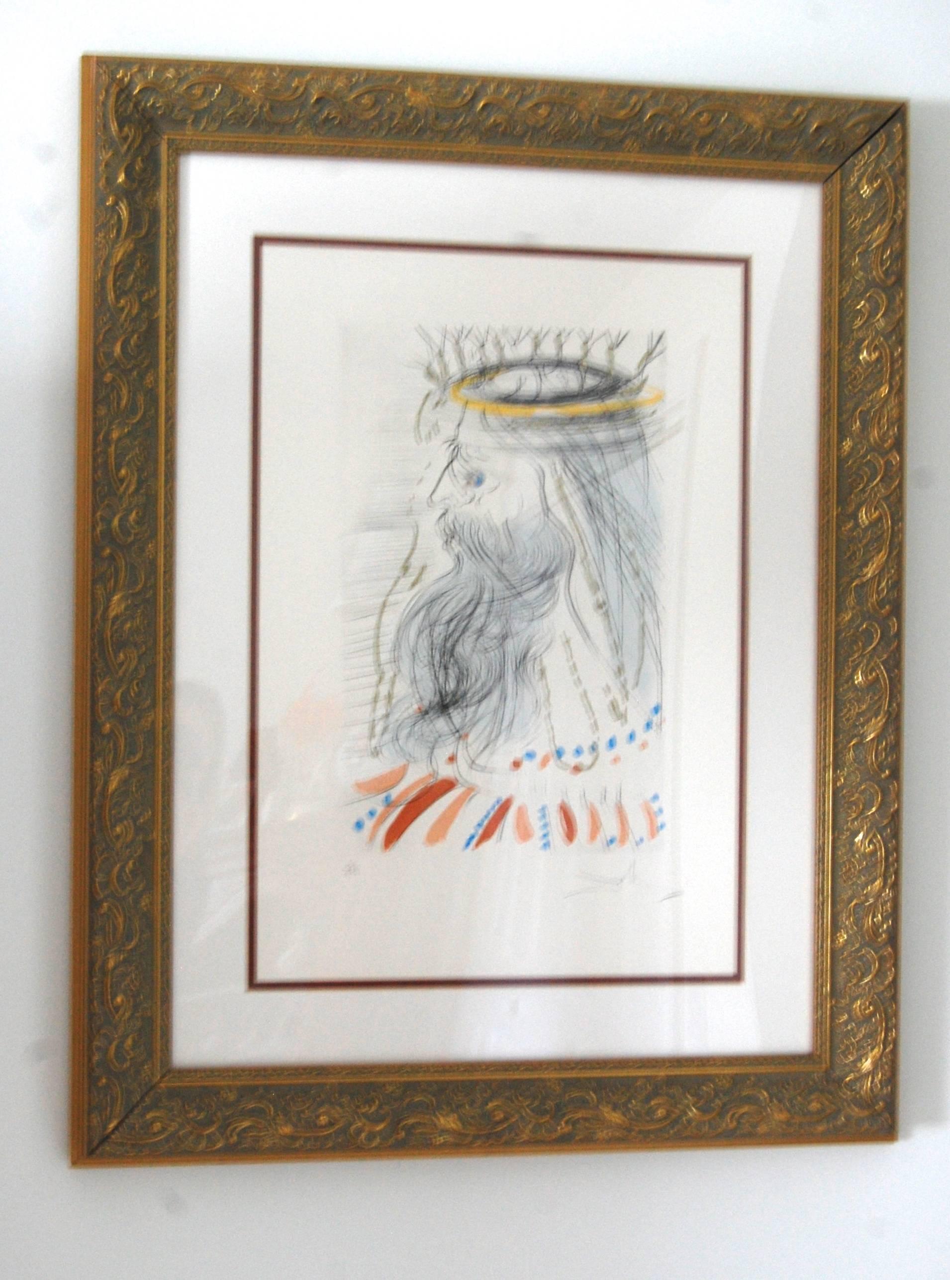  Song of Song of King Solomon Etching with Gold Dust - Surrealist Print by Salvador Dalí