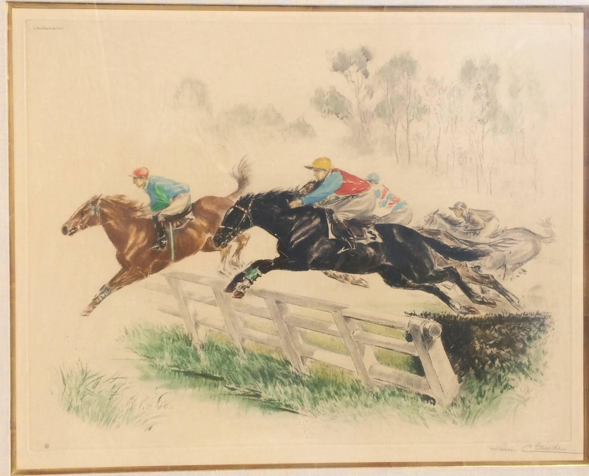 Equestrian Jump - Print by Louis Claude