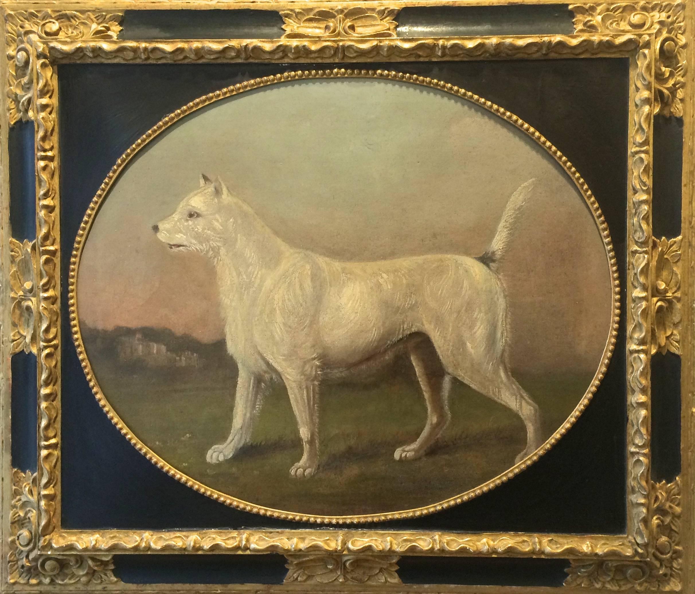 Gourlay Steell Animal Painting - 19th Century Primitive Portrait of a Dog