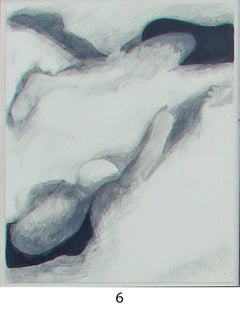 Swimmers Large Eight-Panel Painting Drawing