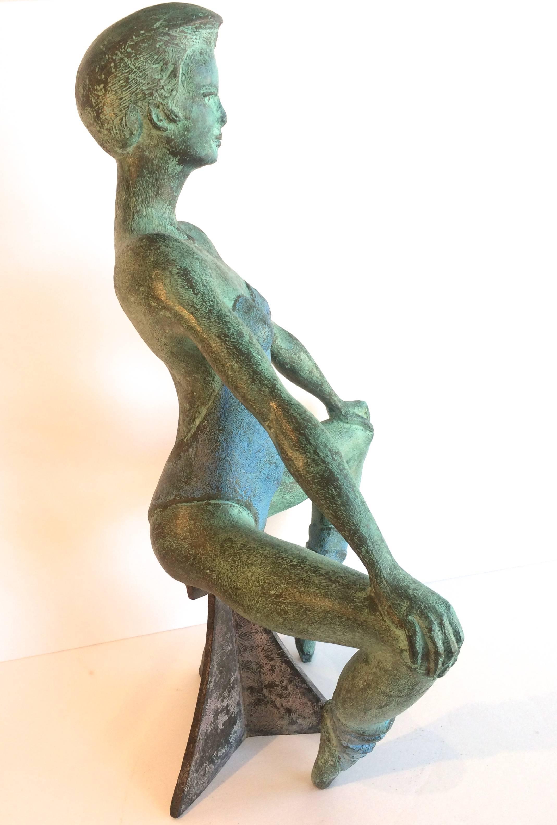 Chiara Ballerina Bronze Sculpture
Size: 18x12x7
Patinated bronze edition 1/7, signed.

Edition 1/7, from the artist collection.
Franco de Renzis was born in 1947 in Agnone Italy. He is a self-thought sculptor known for his expressionist figurative