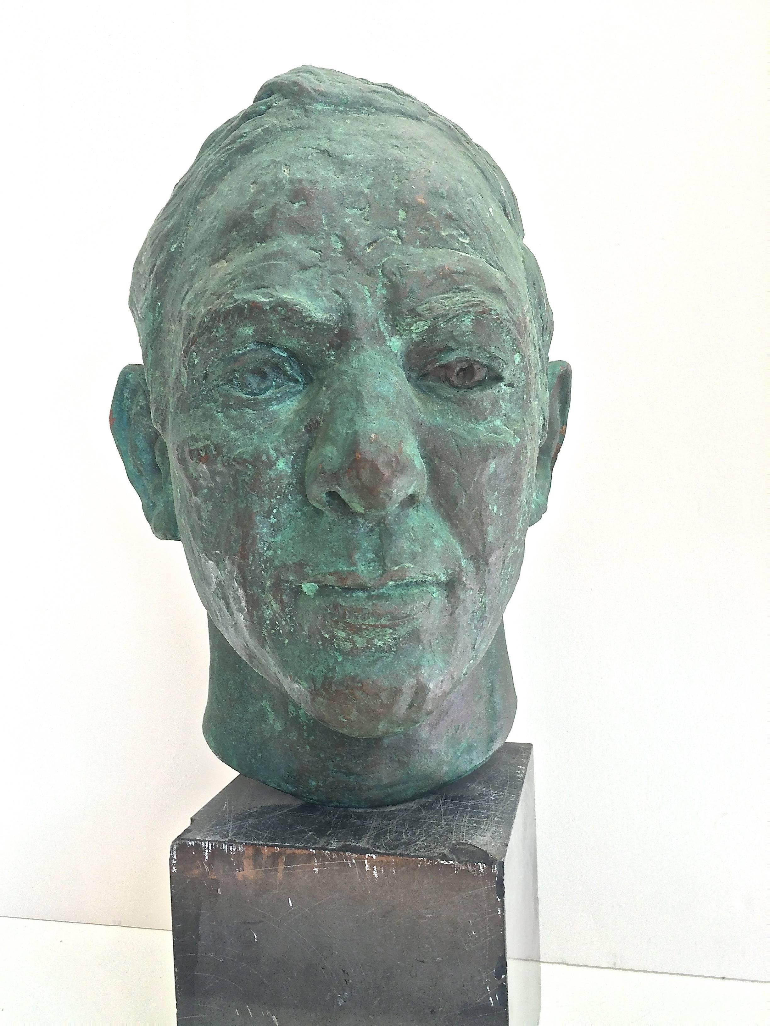  Head of a Man Bronze Sculpture 2