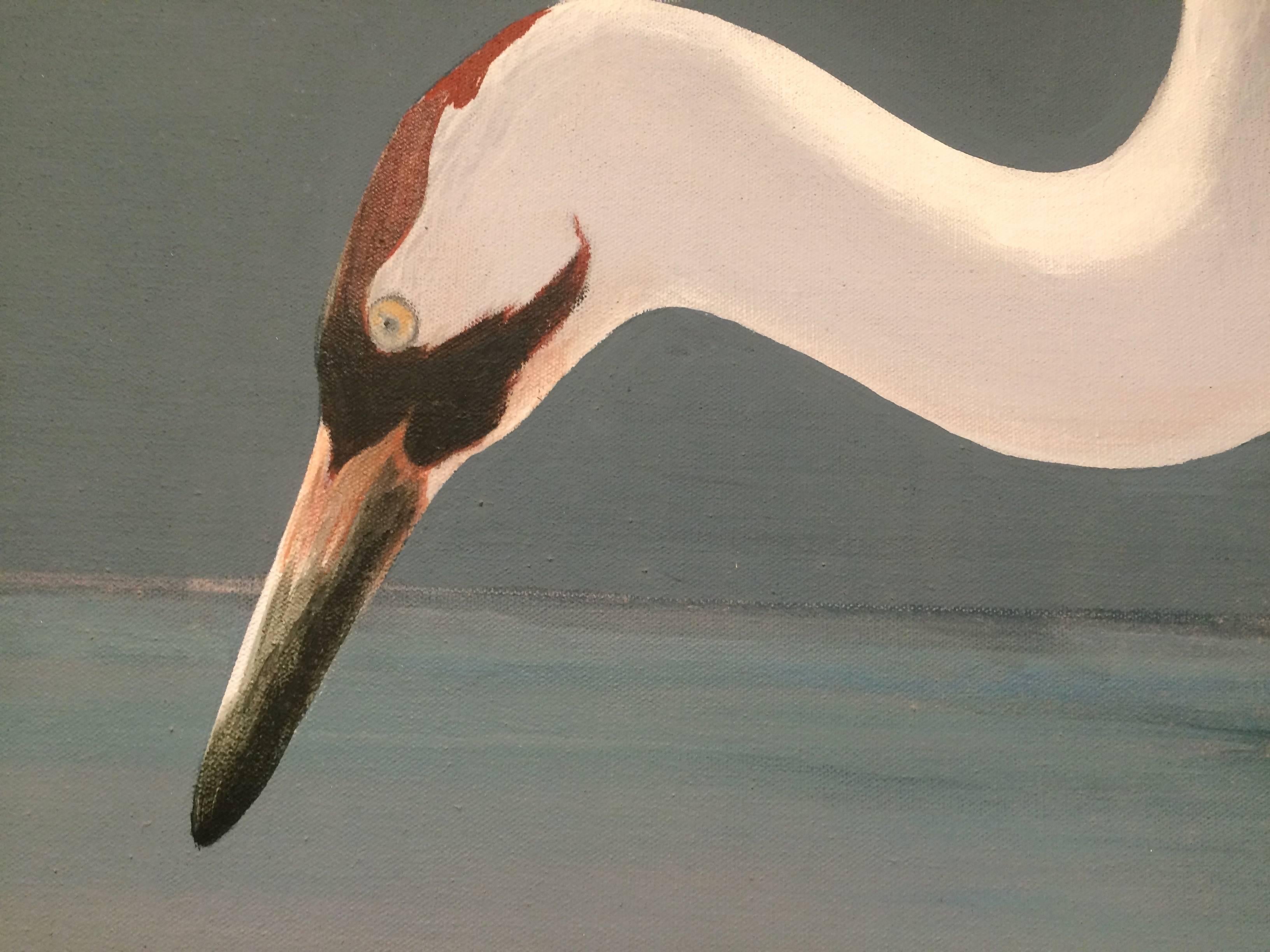 Whooping Cranes - Modern Painting by Unknown