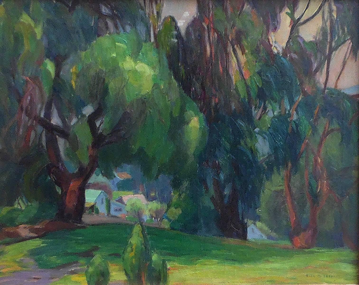 Ruth Minerva Bennett Landscape Painting - Landscape with Trees (California)