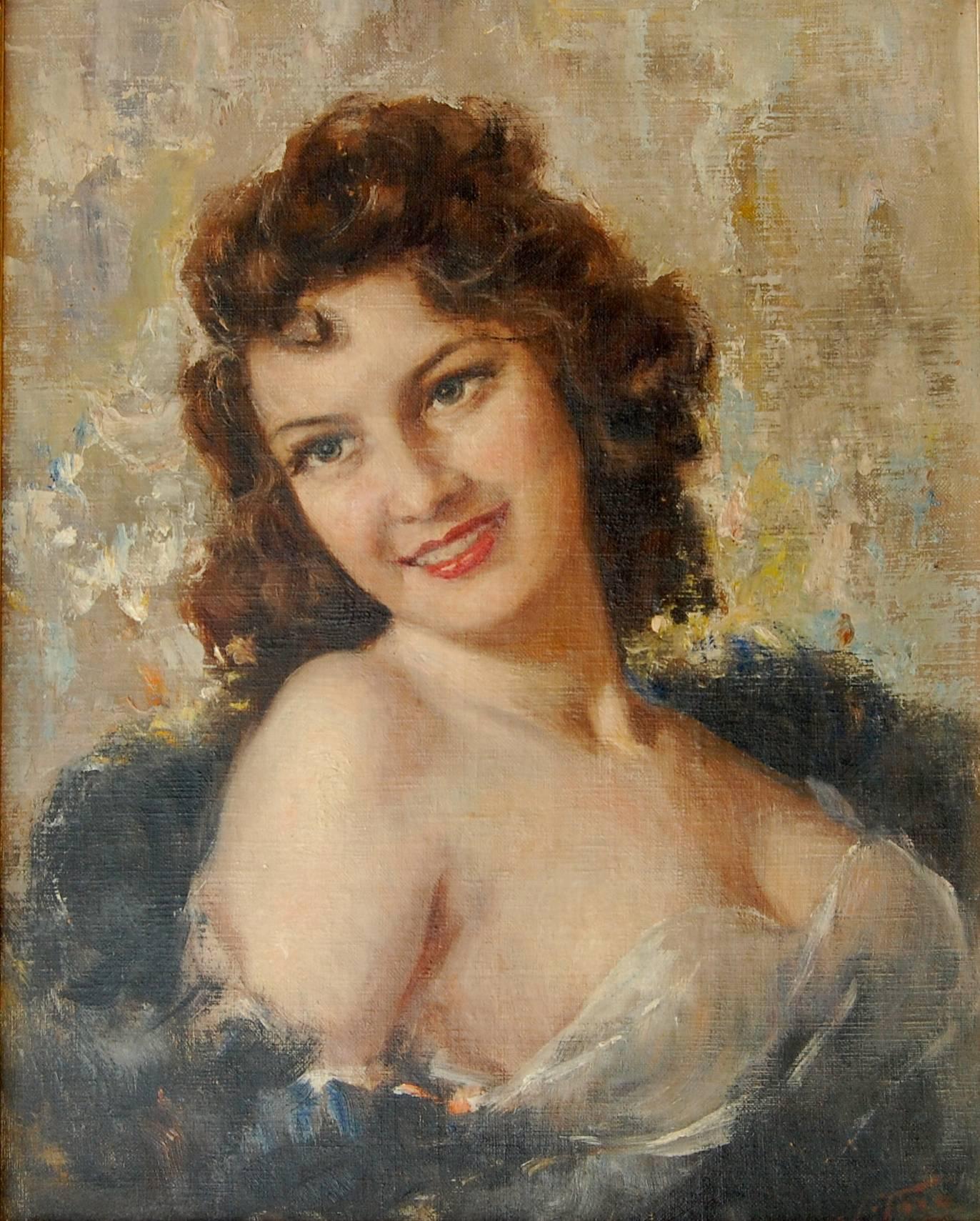 Unknown Portrait Painting - Portrait of a Woman 
