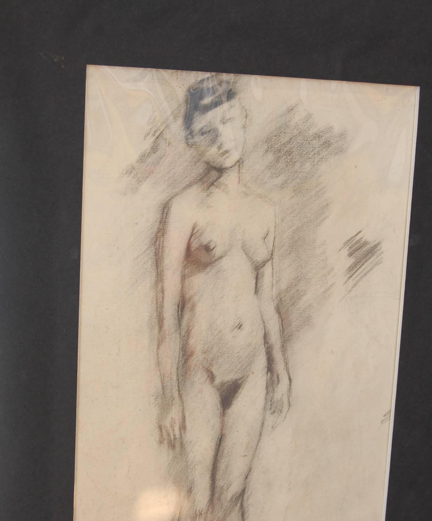  Dessin de nu féminin - Marron Nude par Unknown