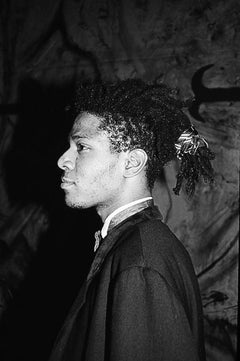 'Jean-Michel Basquiat I' - Portrait in side profile, fine art photography, 1985