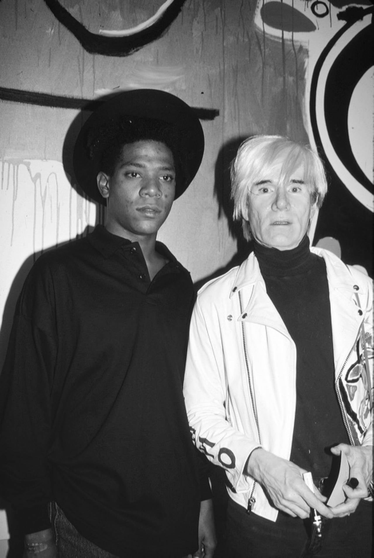 Roxanne Lowit Black and White Photograph - Jean-Michel Basquiat and Andy Warhol