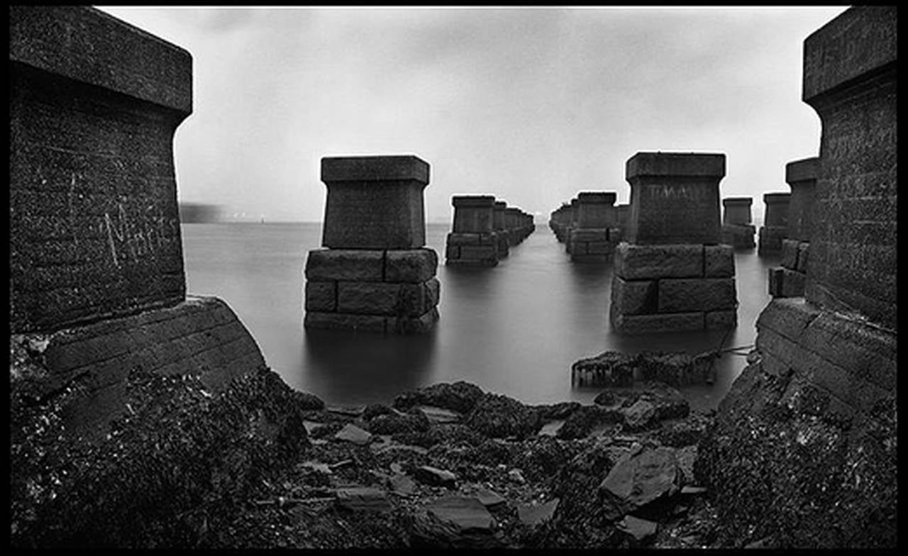 Mark Seliger Black and White Photograph - Bridge Footings
