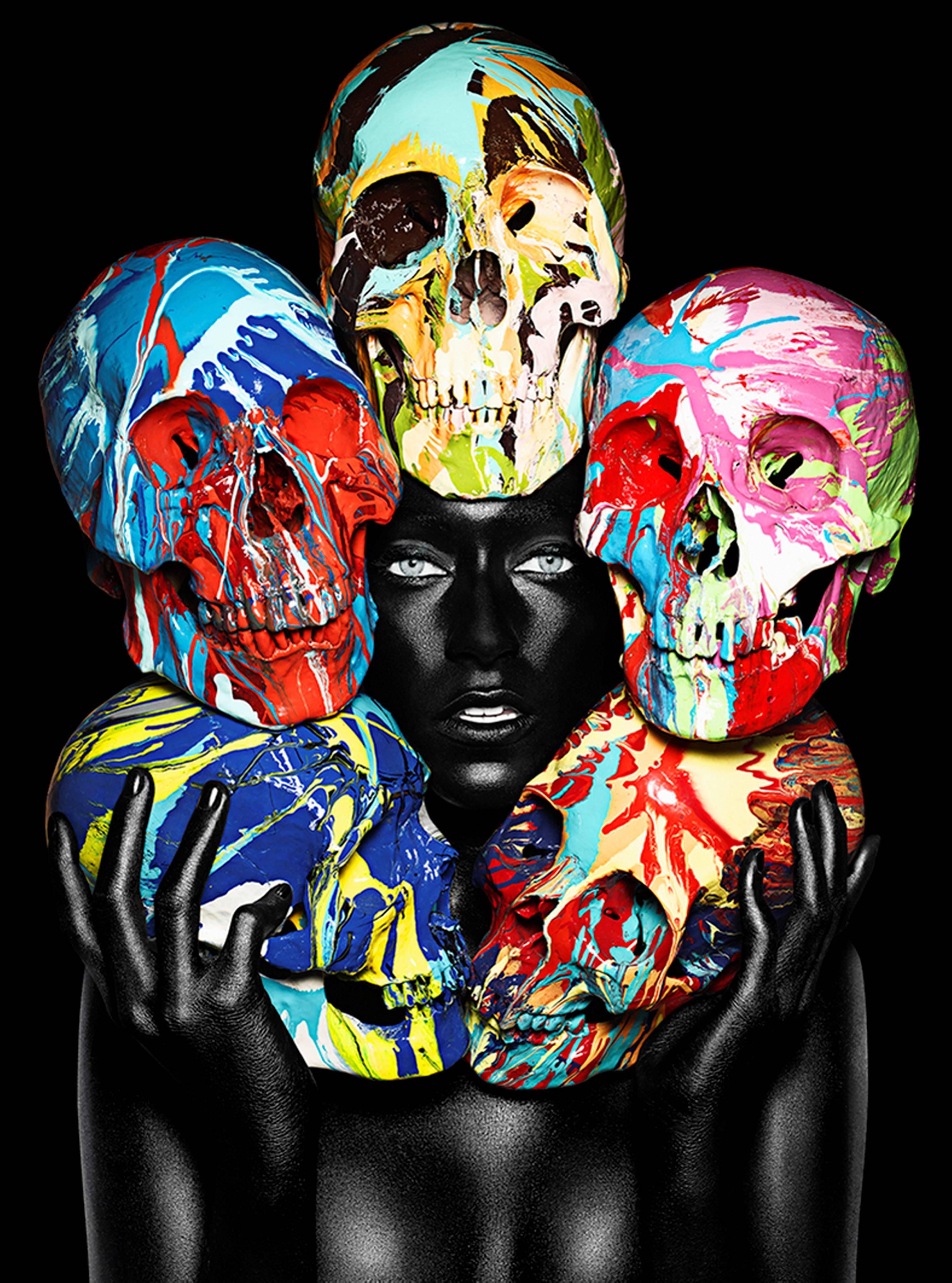 Rankin Color Photograph - Painted Skulls Eyes open