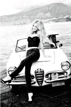 Claudia Schiffer with Car