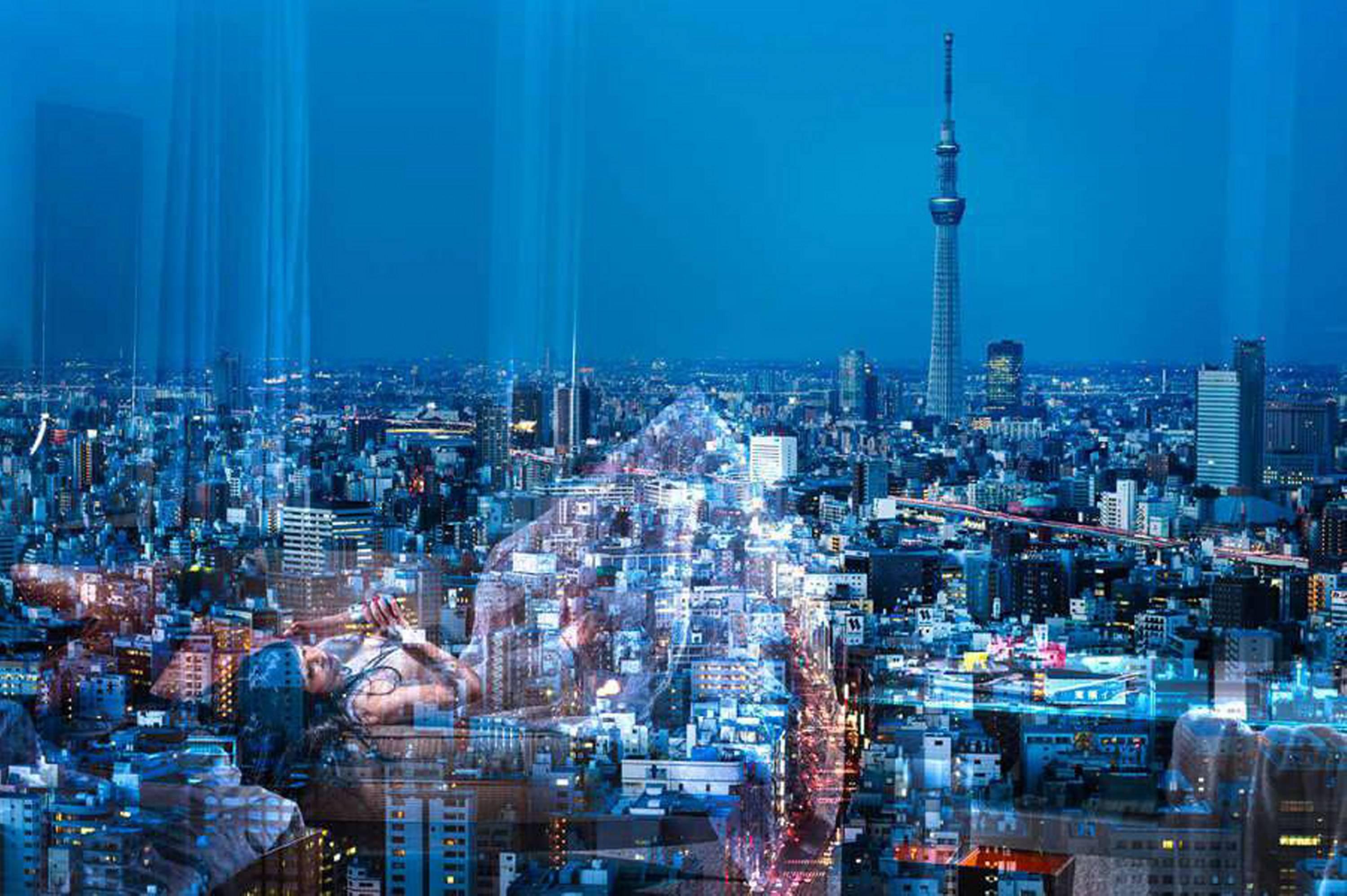 David Drebin Color Photograph - Tokyo Reflections