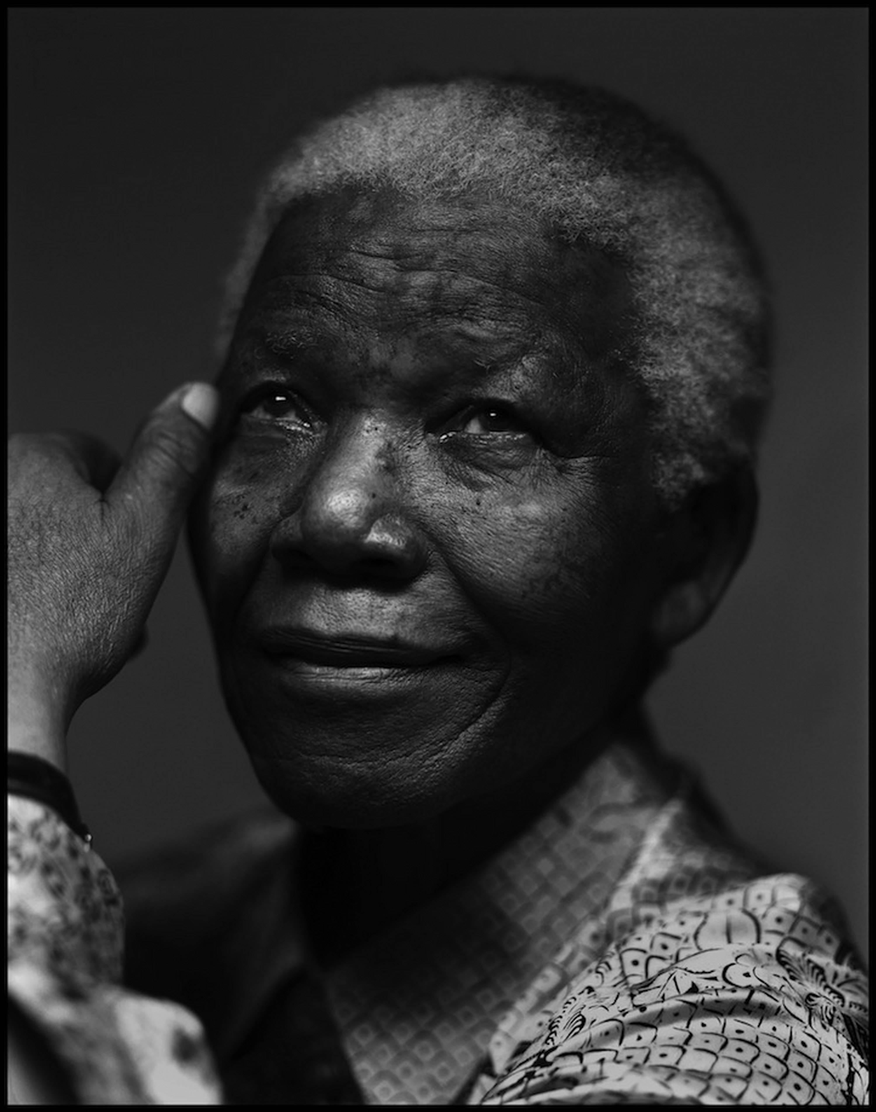 Mark Seliger Black and White Photograph - Nelson Mandela