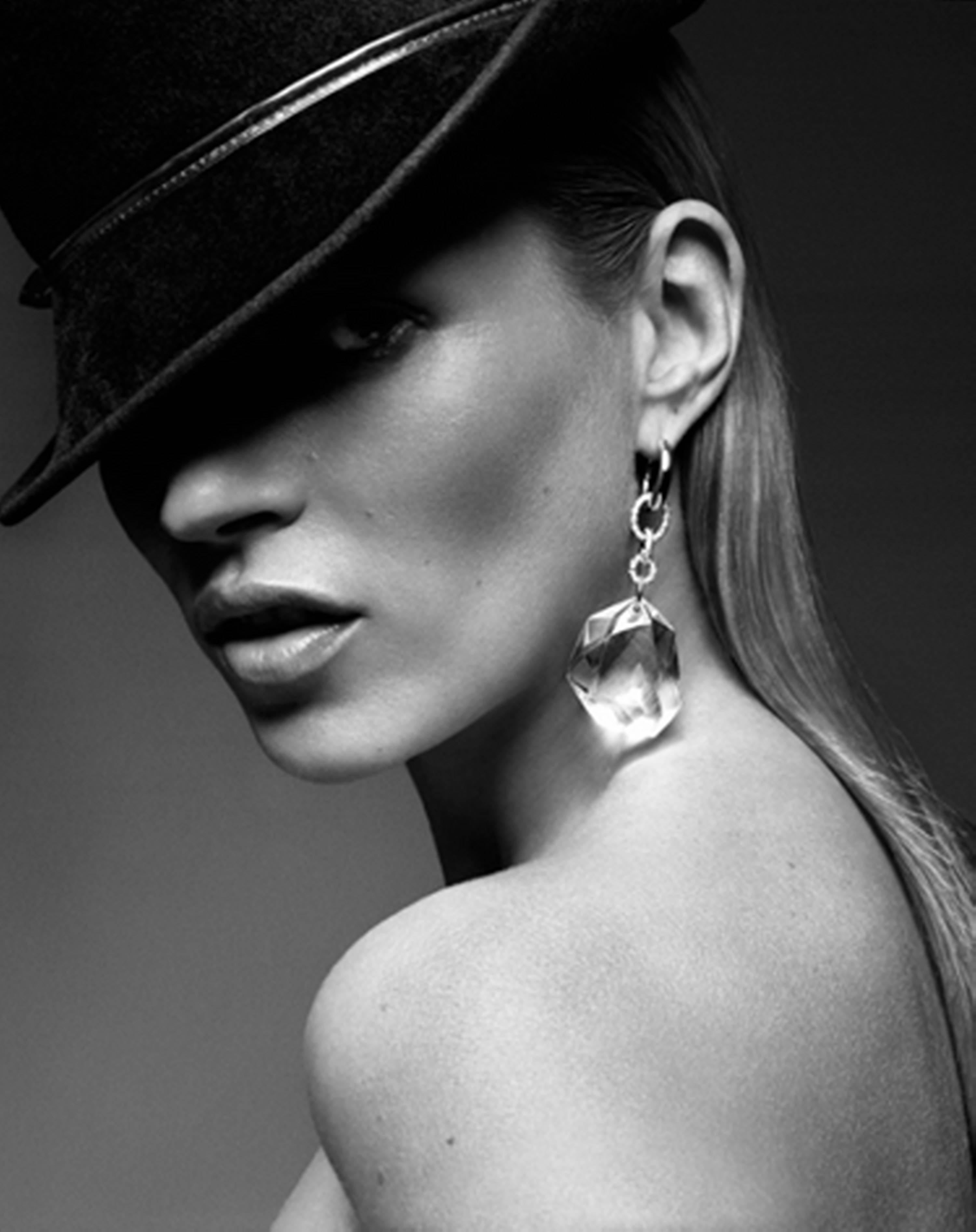 Rankin Black and White Photograph - Kate Moss with Hat