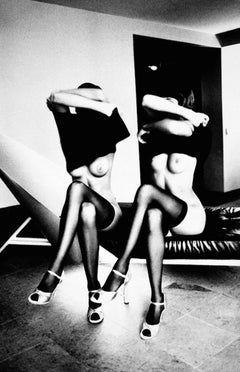 Nudes at Royalton - two Models undressing, fine art photography, 1992