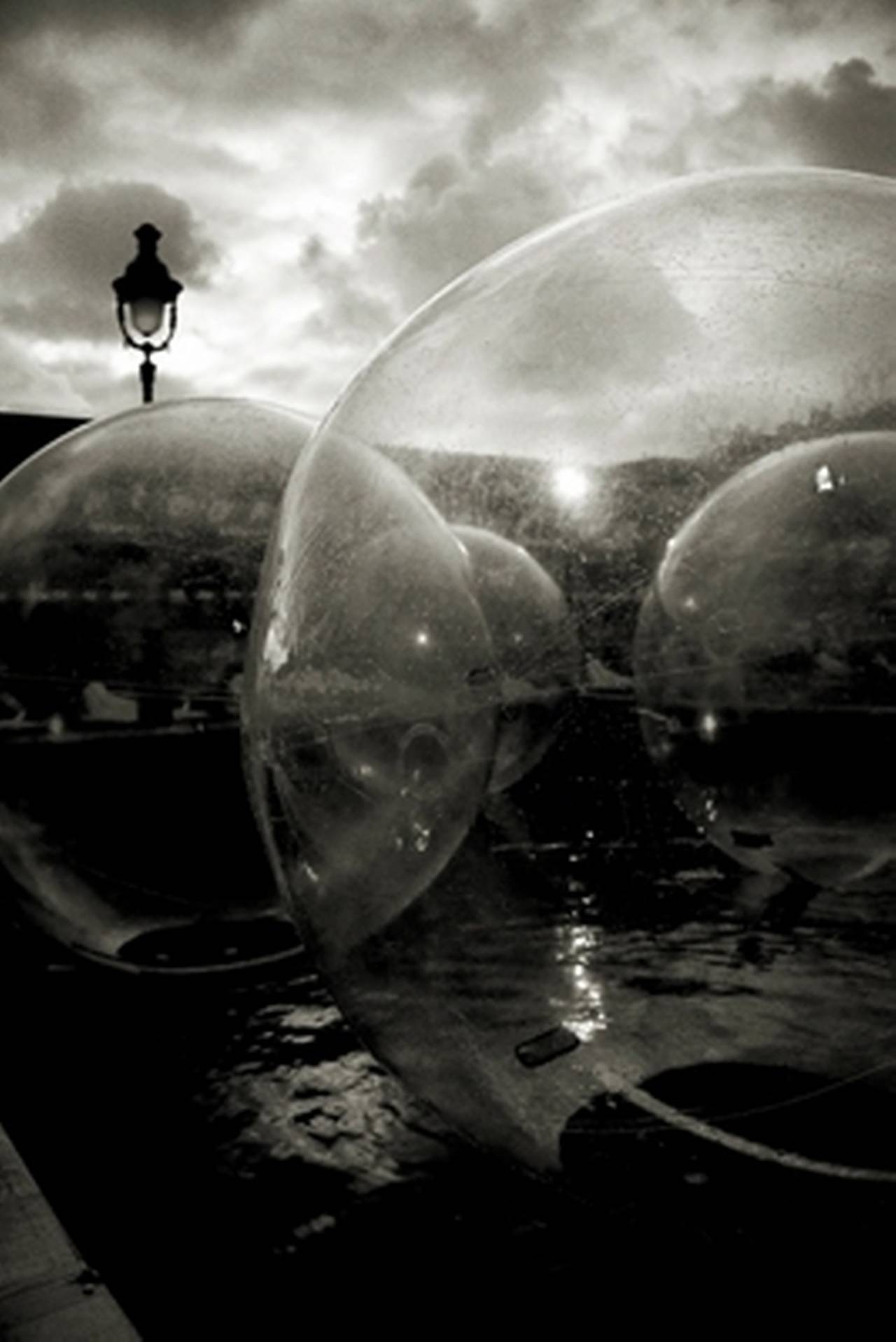 Andreas H. Bitesnich Black and White Photograph - Bubbles, Paris