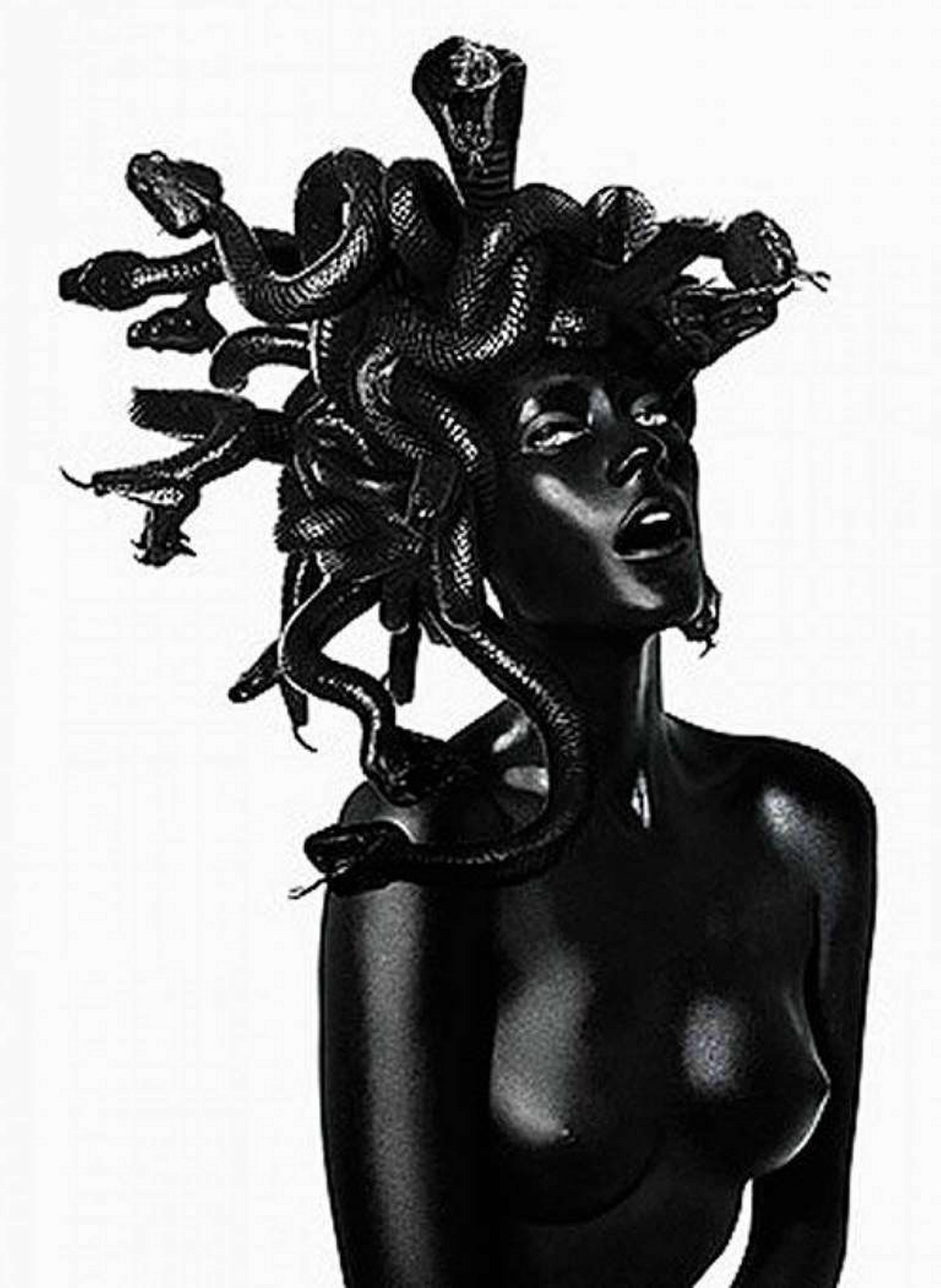 Rankin and Damien Hirst Color Photograph -  Dani Smith as Medusa - Portrait with snake hair, fine art photography, 2011
