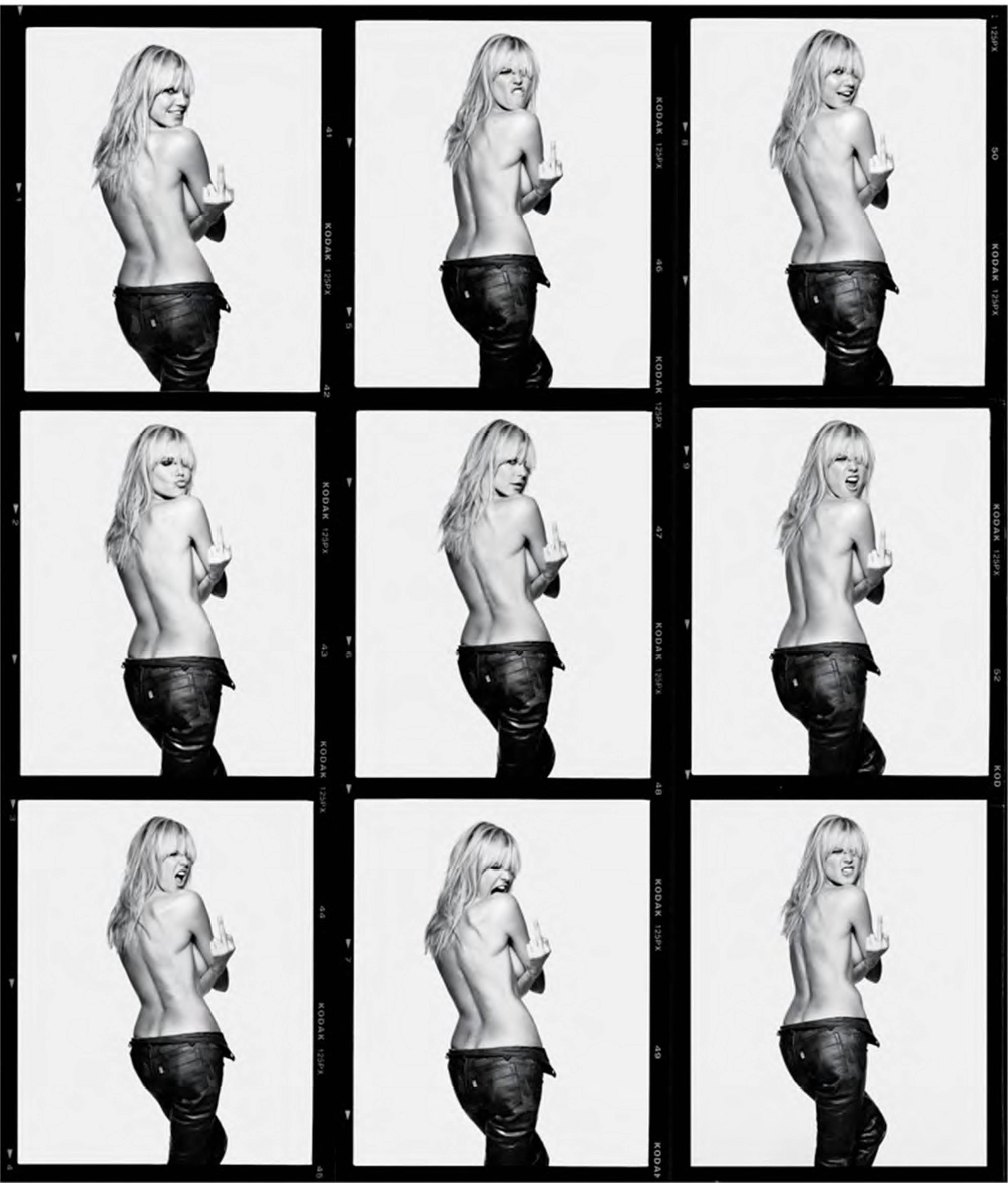 Rankin Black and White Photograph - Contact Sheet Heidi Klum Finger