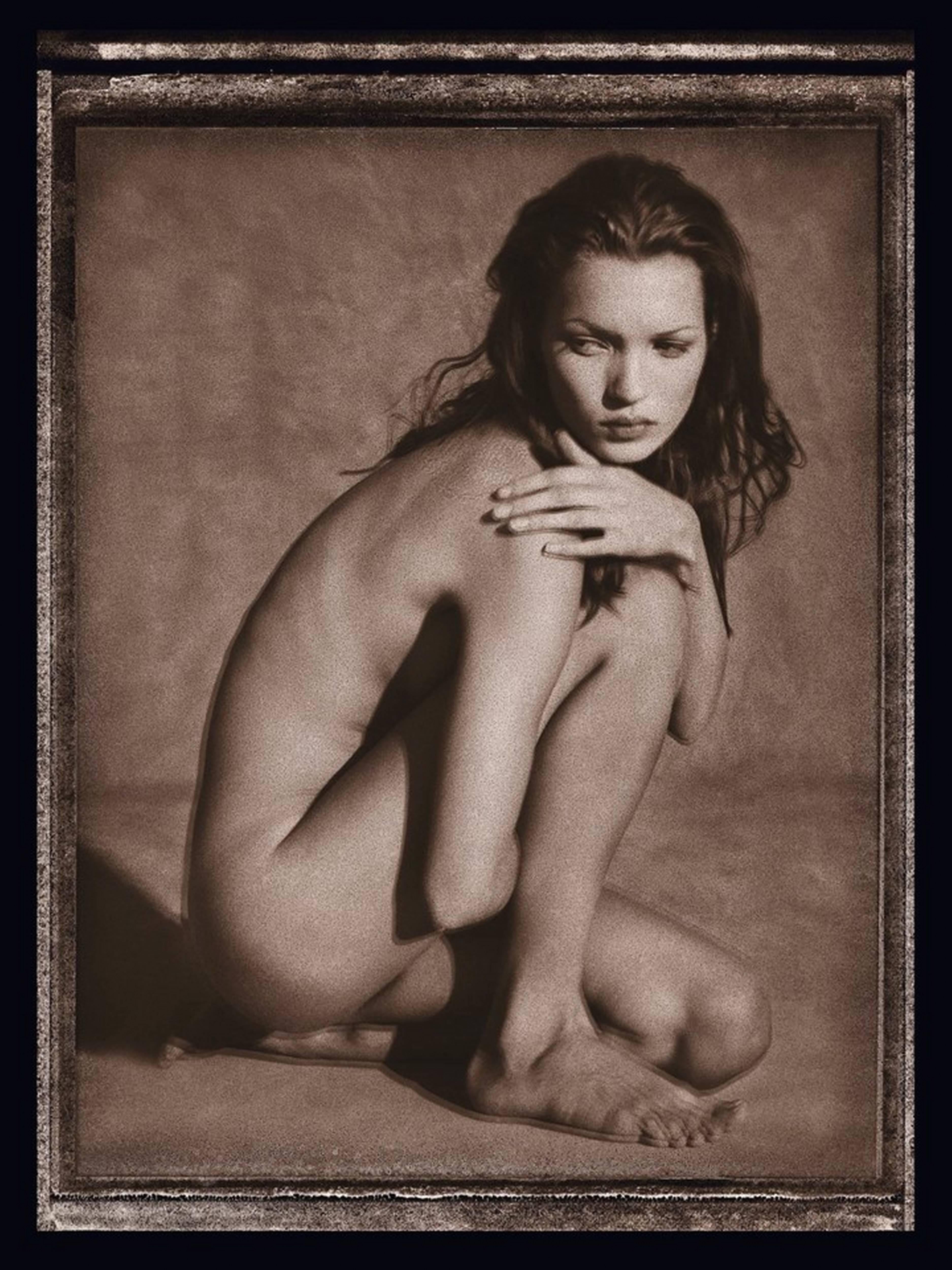 Special Kate Moss print from the ‘ROIDS series - last Artist Print (from the personal archive of the artist) available.

Toned print made from the reverse side of the emulsion from an original Polaroid.

Albert Watson is a veteran of international
