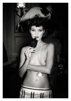 Kate Moss at Vivienne Westwood - the model backstage, fine art photography, 1994