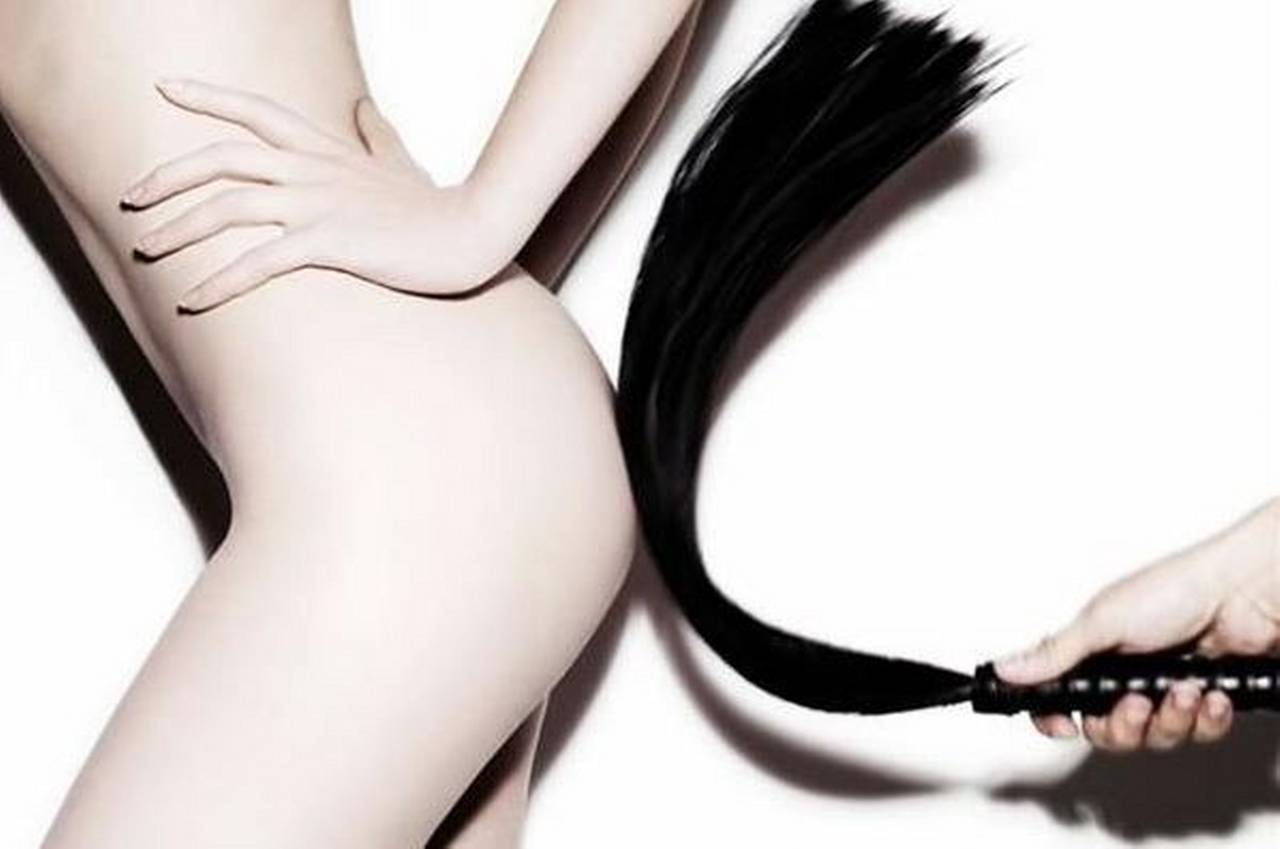 Rankin Nude Photograph - Untitled - closeup of nude model getting spanked, fine art photography, 2010