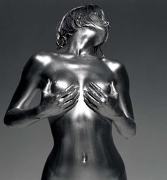 Cerridwe - Portrait nu en argent, photographie d'art, 2002
