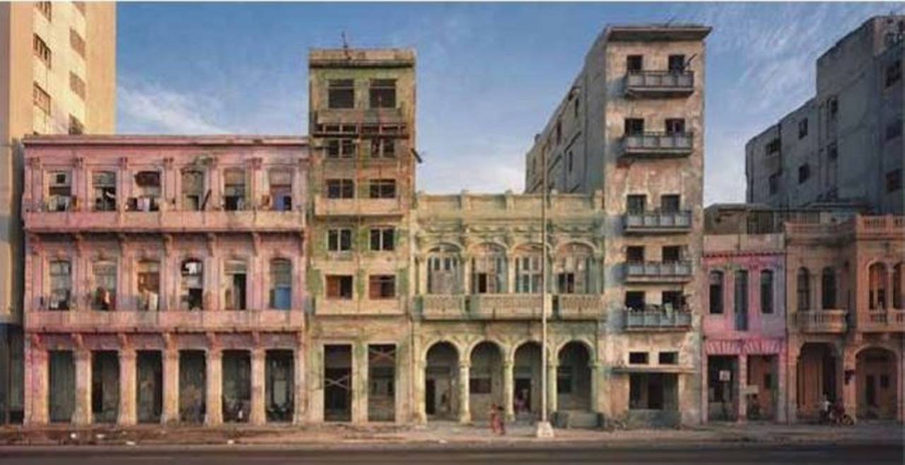 Robert Polidori Color Photograph - Facades, El Malecon, No.1, Havana, Cuba