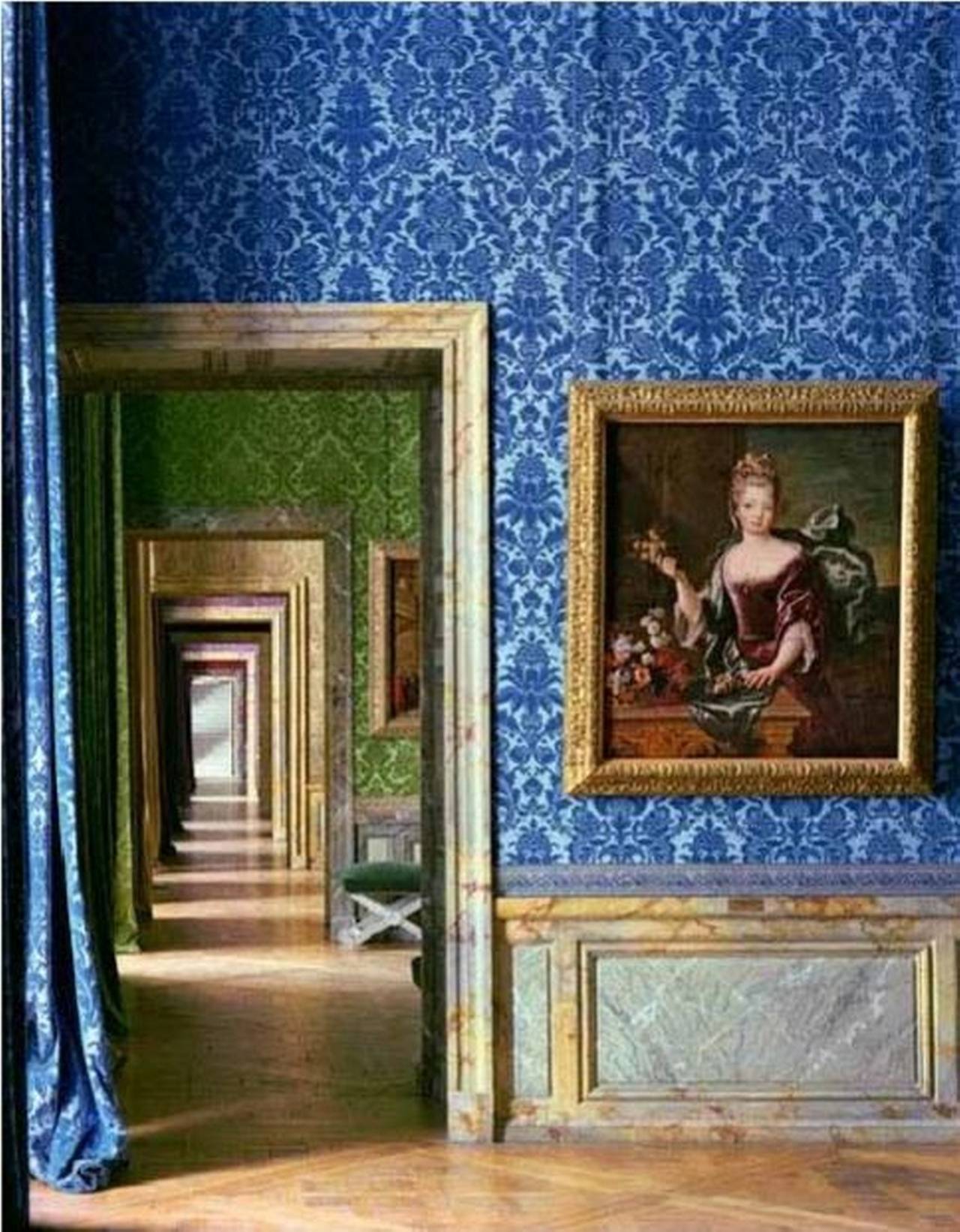 Robert Polidori Color Photograph - In the Foreground the Portrait of F.-M. de Bourbon, Chateau de Versailles