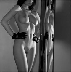 'Always moving upward' - nude with mirror, fine art photography, 2006