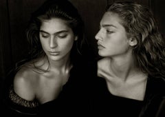 Retro Gabrielle Reece and Michaela Bercu - double portrait, fine art photography, 1989