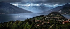 Escape to Lake Como, aerial view of the lake, Fine Art Photography, 2012