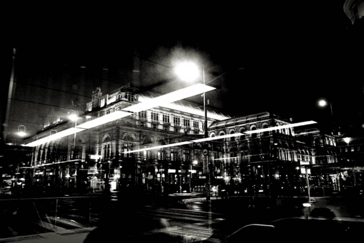 Andreas H. Bitesnich Black and White Photograph - Staatsoper, Vienna - architectural portrait