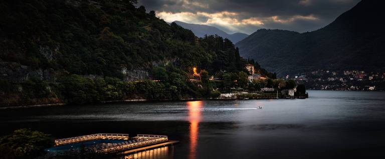 David Drebin Landscape Photograph - Lake Como Lights