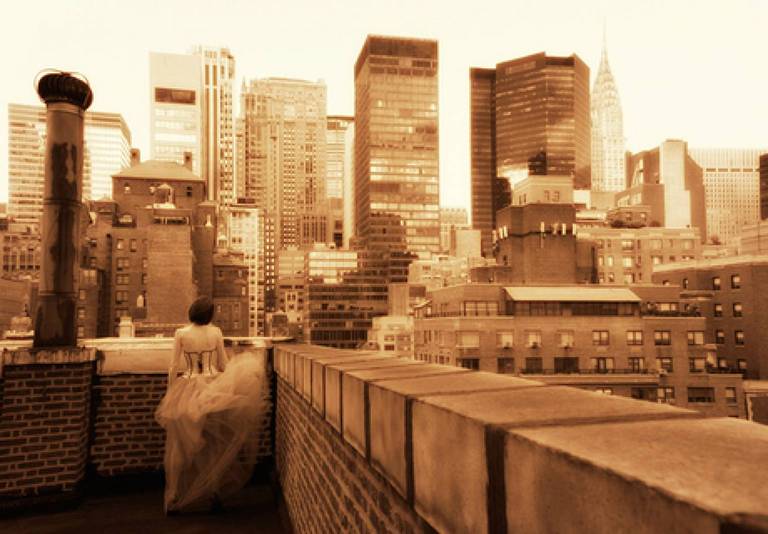 Guido Argentini Nude Photograph - Andrea on a Manhattan Roof