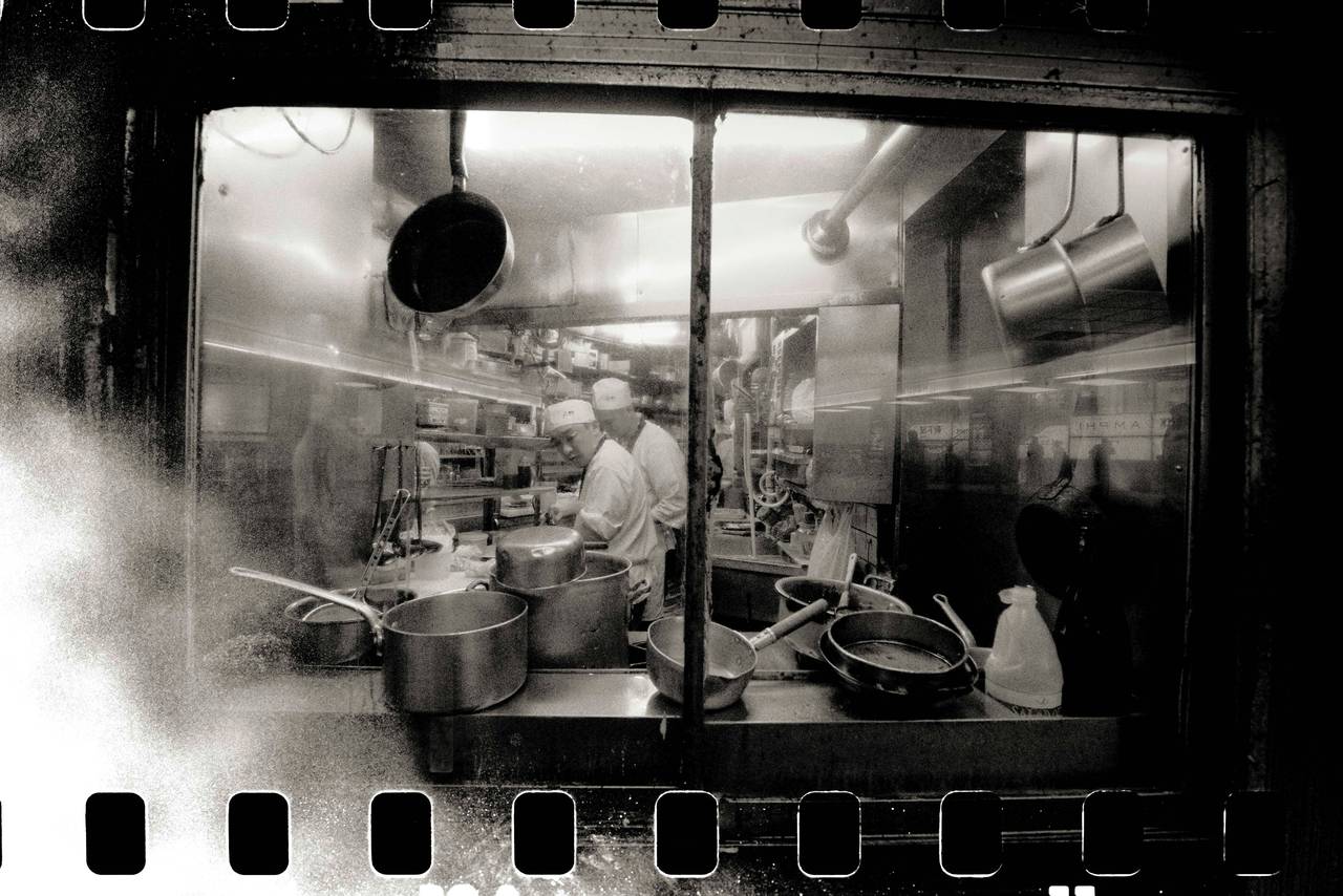 Andreas H. Bitesnich Black and White Photograph - Kitchen, Tokyo