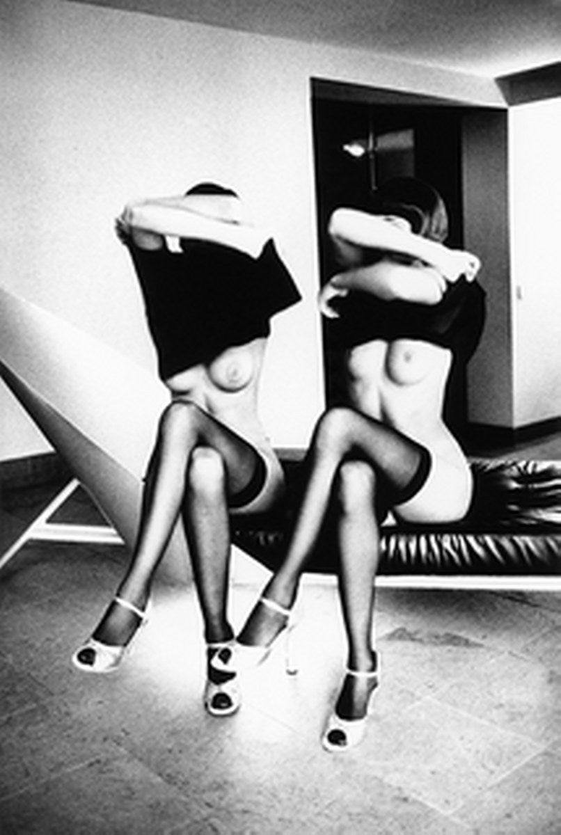 Nudes at the Royalton - portrait of two nude models  - Photograph by Ellen von Unwerth