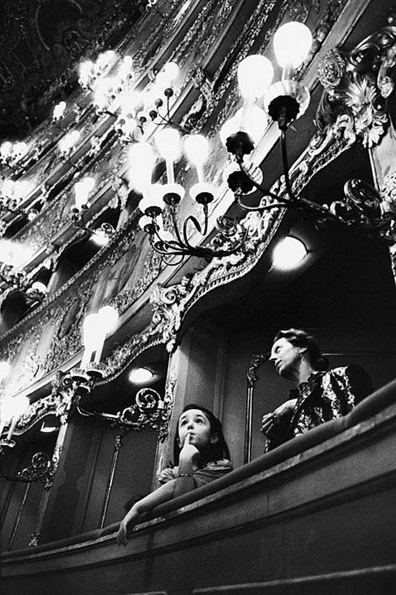 Gérard Uféras Black and White Photograph - Gran Teatro La Fenice, Opera Venezia, Venice Italy - interior portrait 