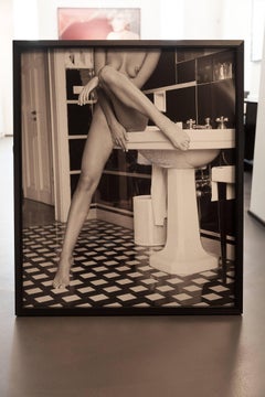 Waiting for the wizard - nude woman sitting on a sink, fine art photography 2006